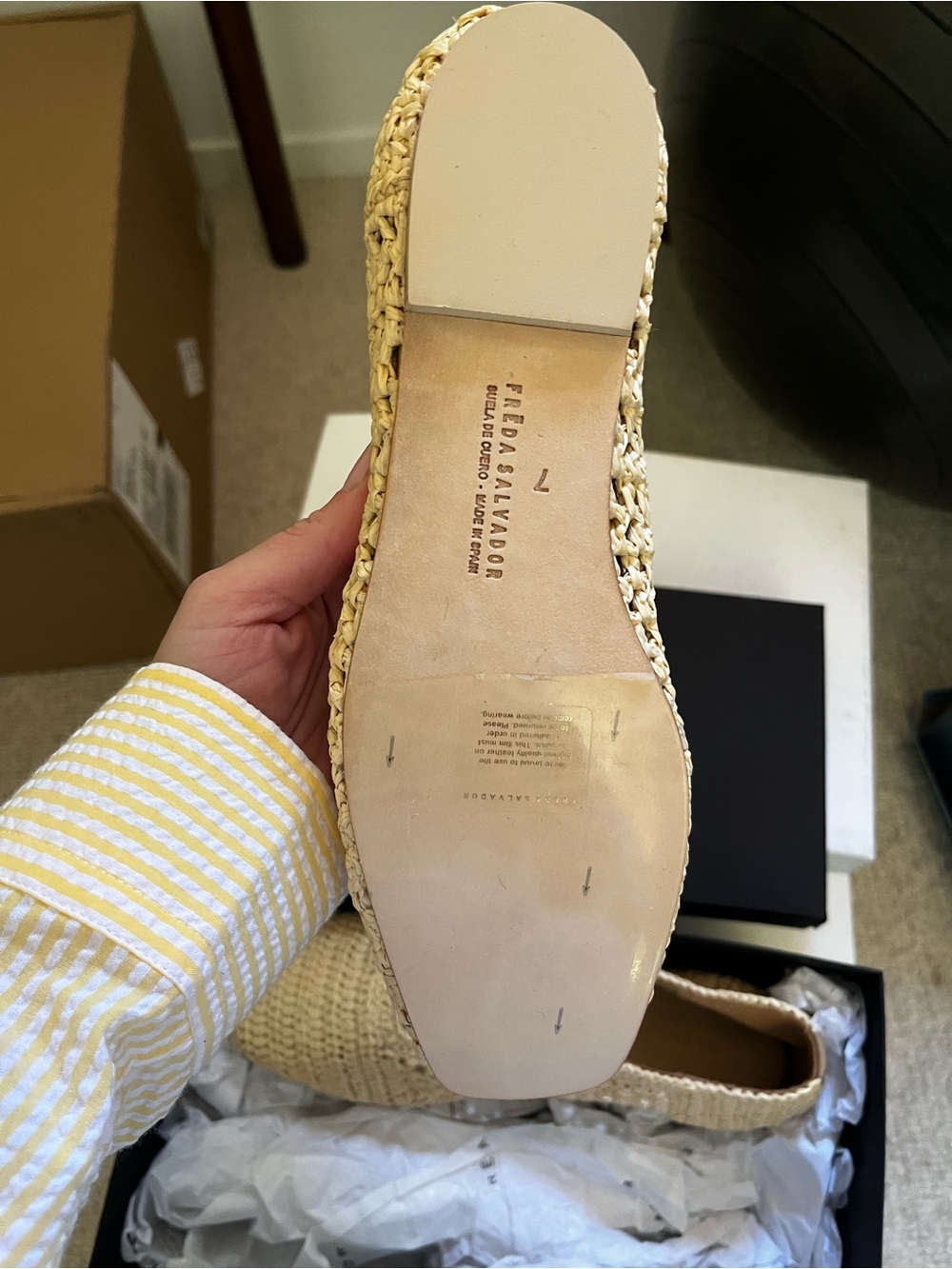 Freda Salvador Natural Crochet Slip-On Ballet Flats - Picture 2 of 4